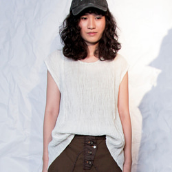 THE LIGHT_Back splice top with cap sleeves 1枚目の画像