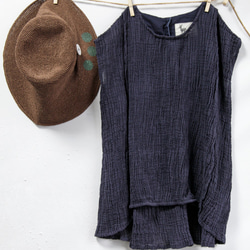 THE LIGHT_Back splice top with cap sleeves 6枚目の画像