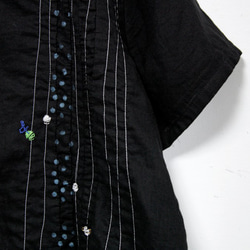THE LIGHT_Cotton T-shirt with solar system embroidery 8枚目の画像