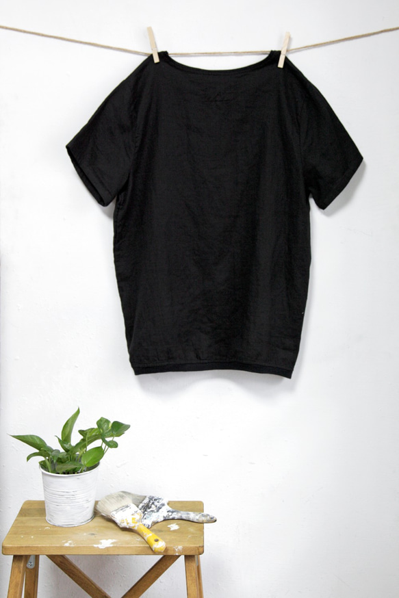 THE LIGHT_Cotton T-shirt with solar system embroidery 9枚目の画像