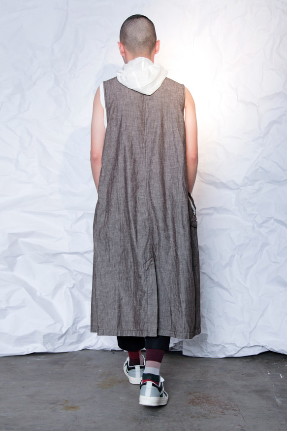 THE LIGHT_Linen and cotton layered-look dress 6枚目の画像