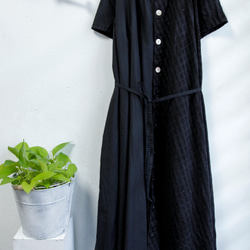 THE LIGHT_Spliced plaid shirt long dress 6枚目の画像