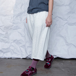 THE LIGHT_Spliced pane plaid cocoon-silhouette pants 1枚目の画像