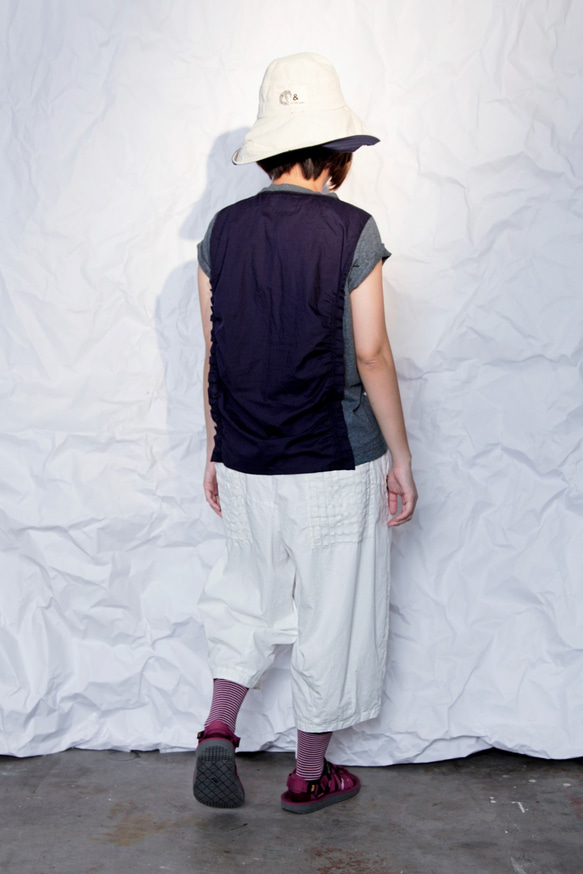 THE LIGHT_Spliced pane plaid cocoon-silhouette pants 5枚目の画像