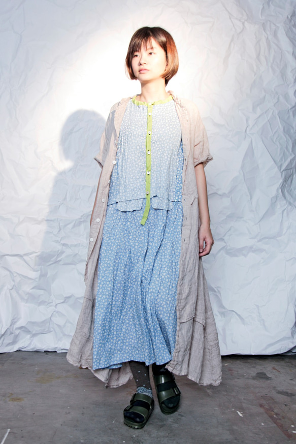 THE LIGHT_Small floral print multi level long dress 2枚目の画像