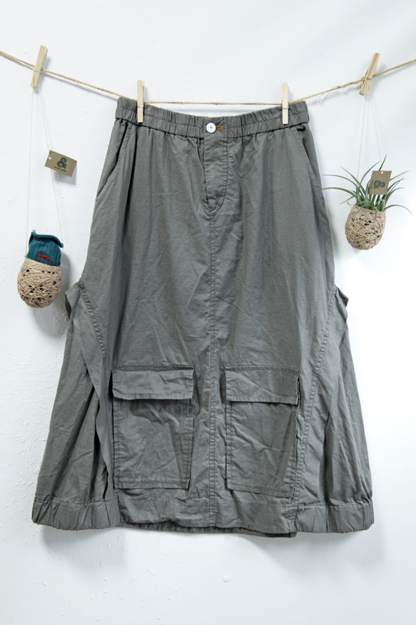 THE LIGHT_Casual A line skirt with worker pockets 7枚目の画像