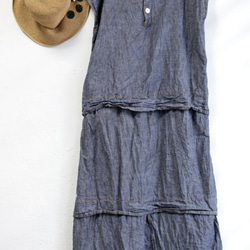 THE LIGHT_Cotton and linen causal layered long dress 6枚目の画像