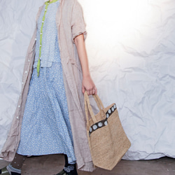 THE LIGHT_Asymmetric spliced linen shirt dress 2枚目の画像