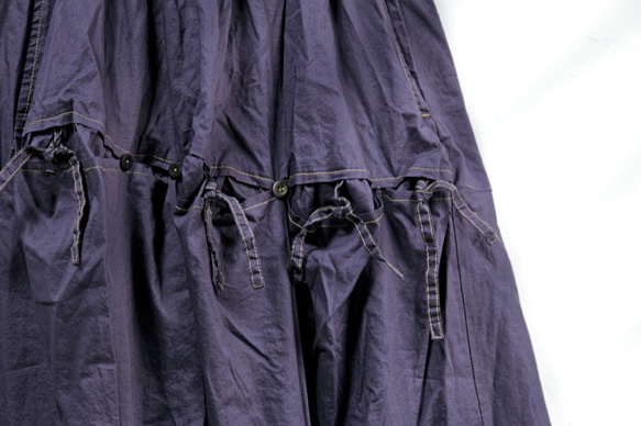 THE LIGHT_Wrinkle draping skirt with buttons and string 7枚目の画像