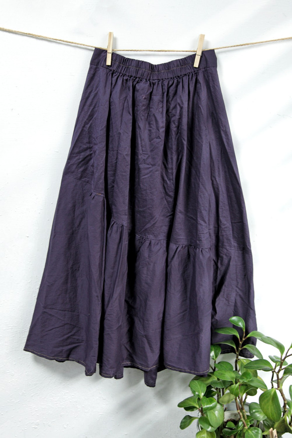 THE LIGHT_Wrinkle draping skirt with buttons and string 8枚目の画像