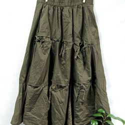 THE LIGHT_Wrinkle draping skirt with buttons and string 9枚目の画像