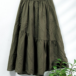 THE LIGHT_Wrinkle draping skirt with buttons and string 10枚目の画像