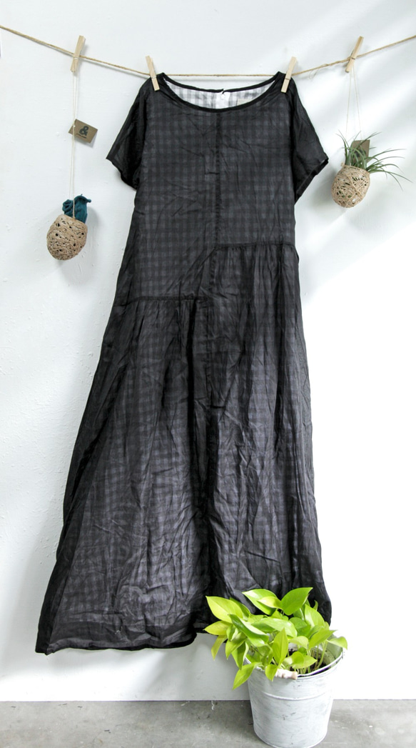 THE LIGHT_Cotton layered-look back tie dress 5枚目の画像