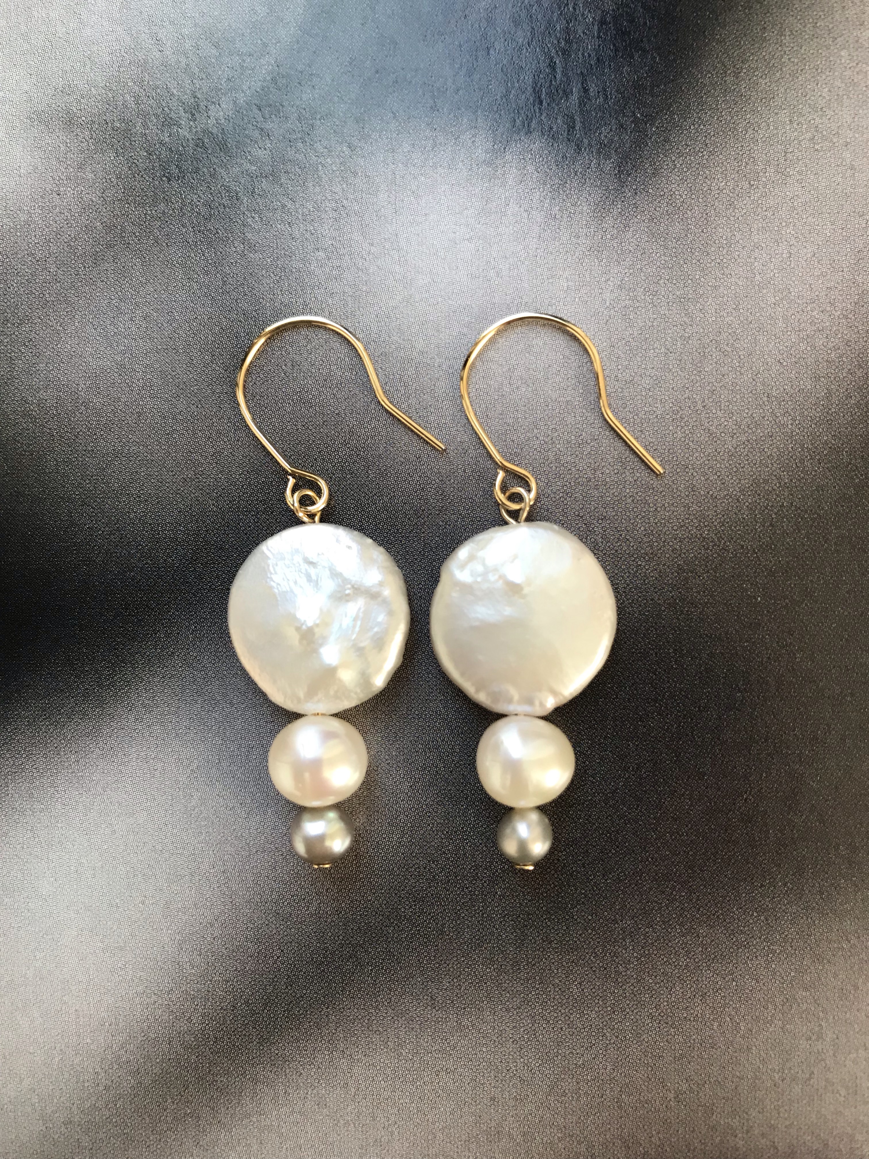 ［再販］3種類の淡水パール♚ピアス/ノンホールピアス