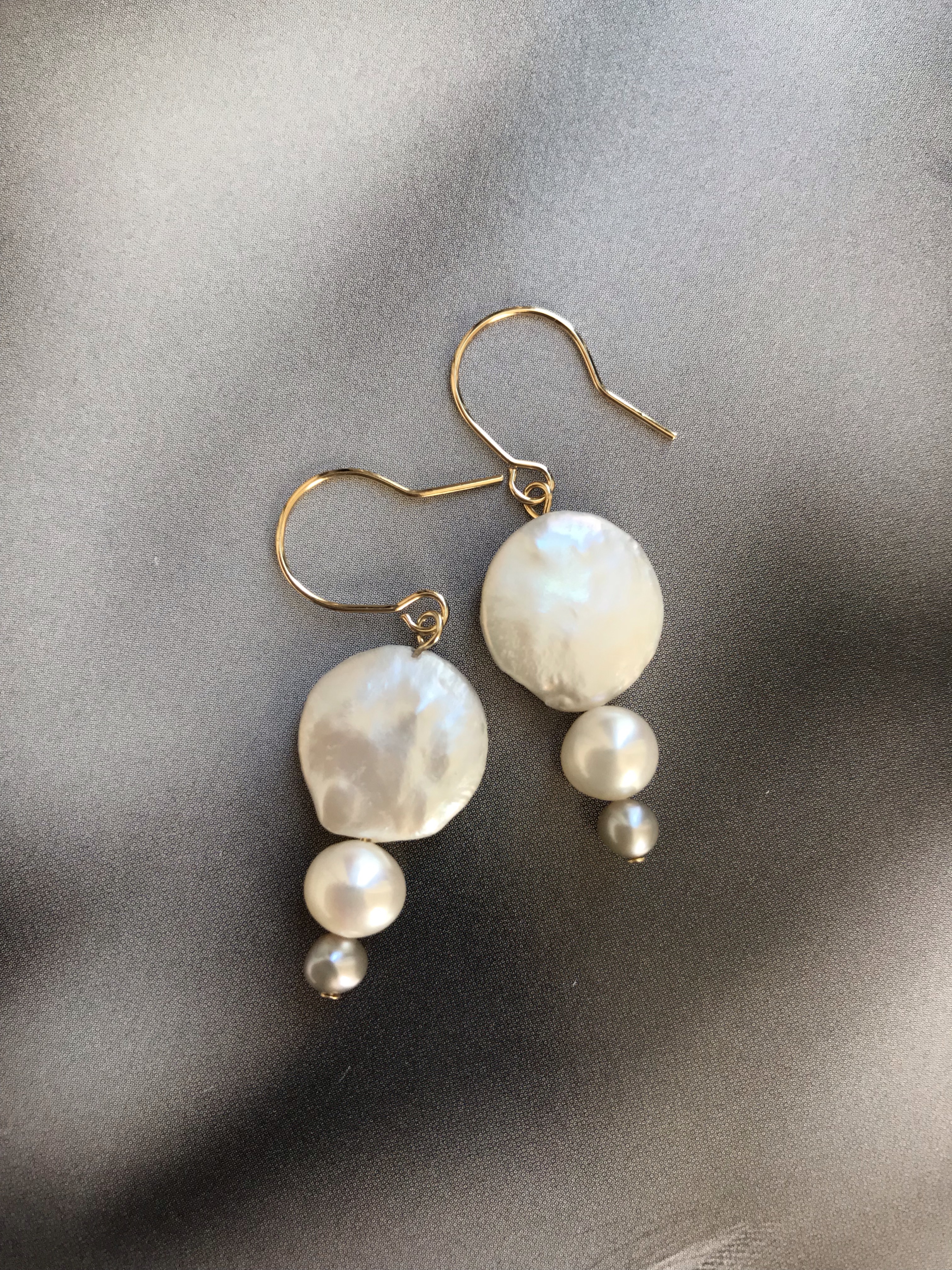 ［再販］3種類の淡水パール♚ピアス/ノンホールピアス