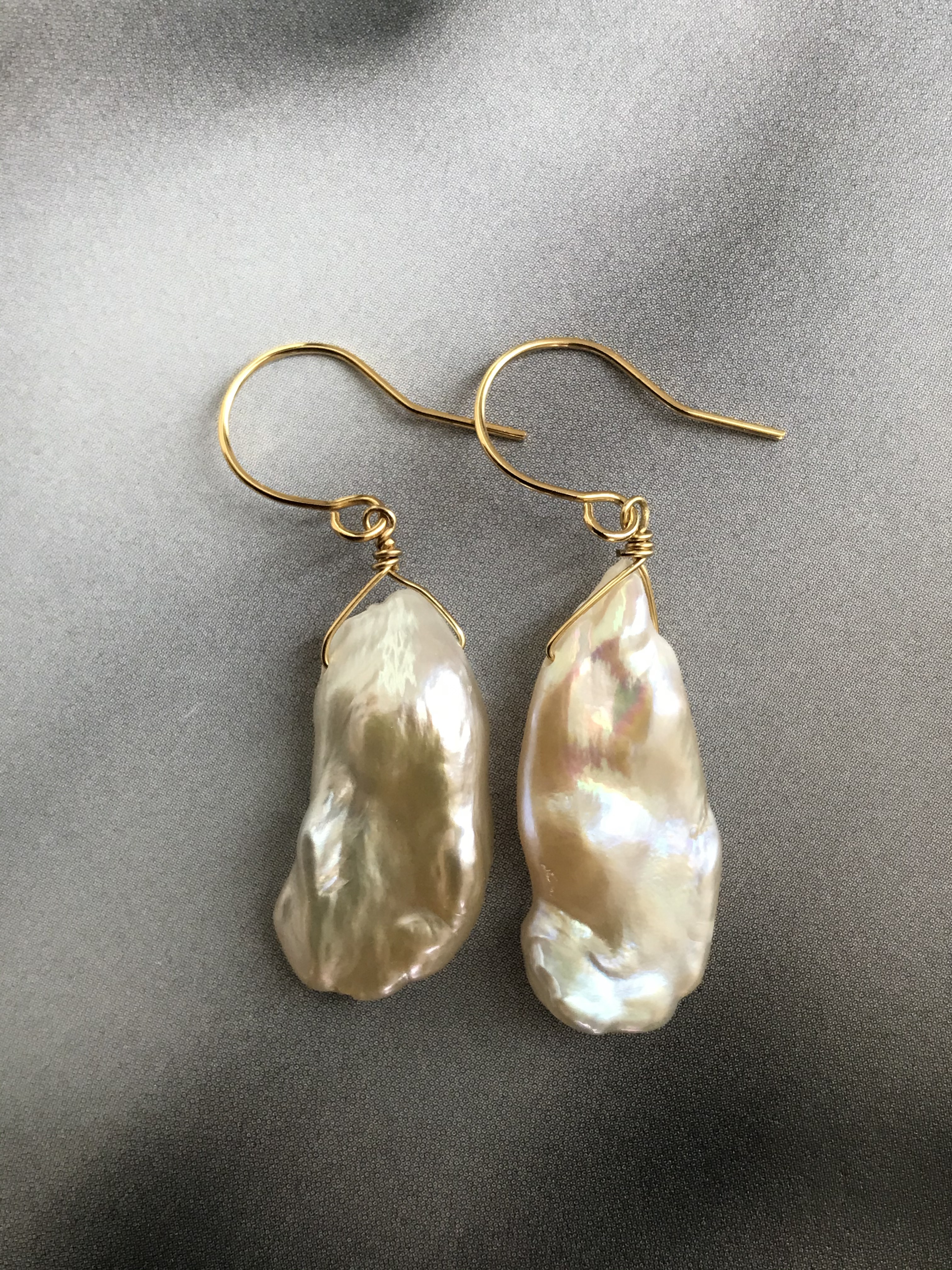 ［再販］大きな美しい淡水パール ♚ピアス/ノンホールピアス