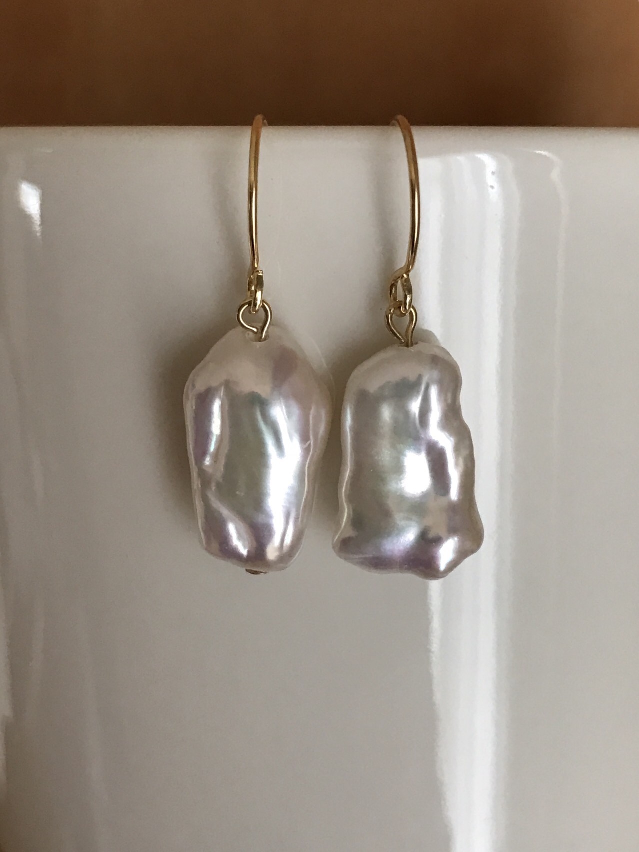 大粒淡水パール♚ピアス/ノンホールピアス
