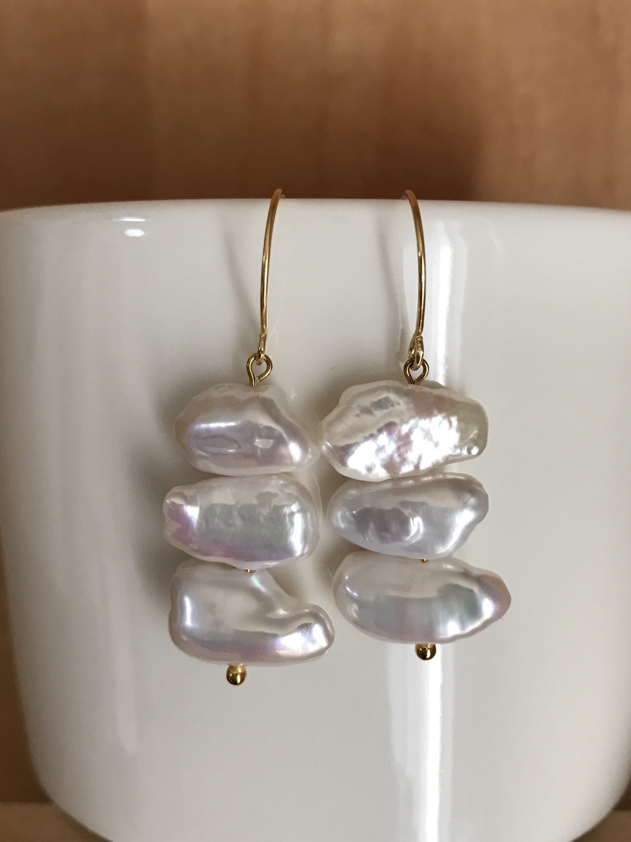 大粒ケシパール♚ピアス/ノンホールピアス