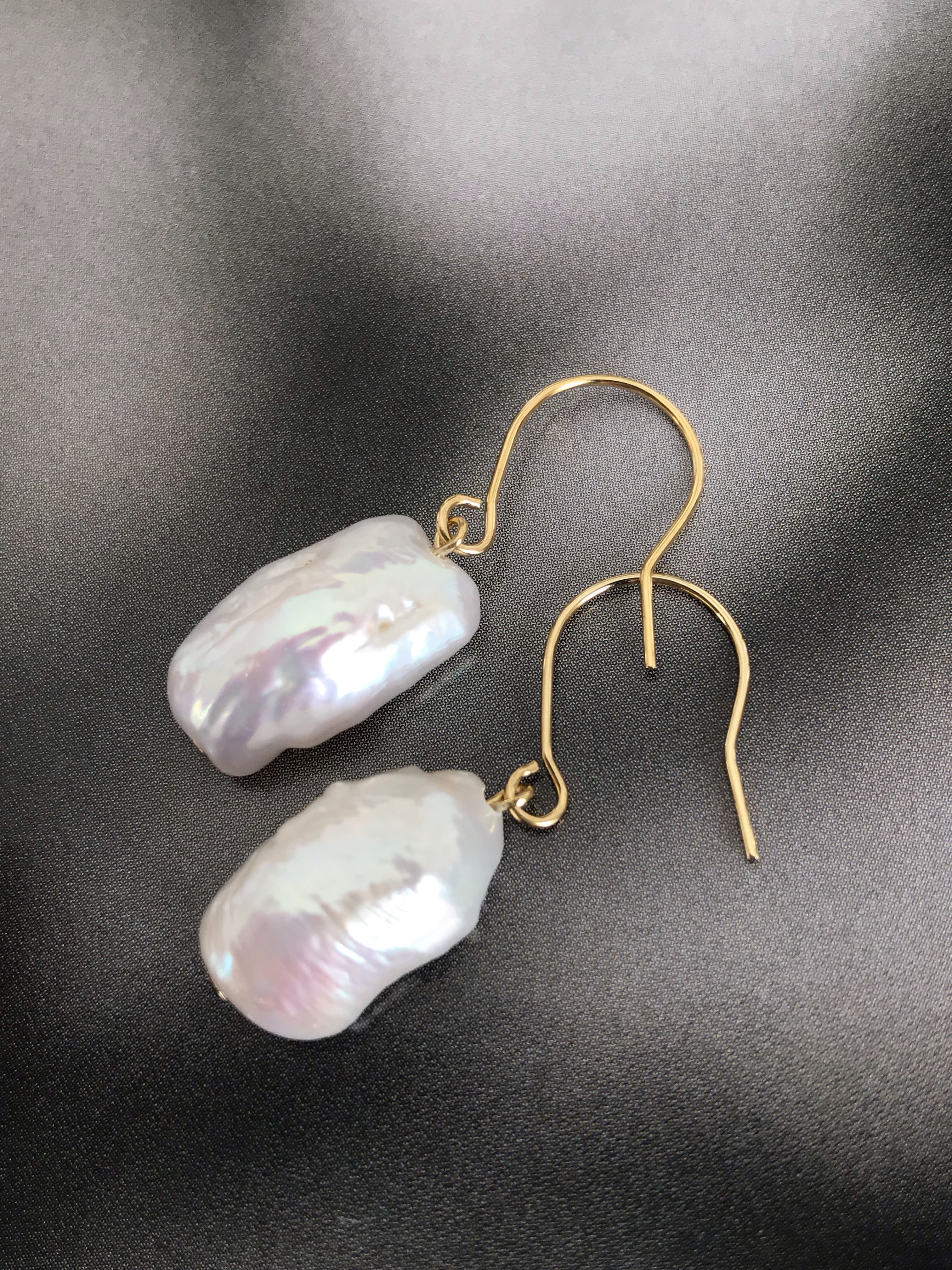 大粒の淡水パール♚ピアス/ノンホールピアス