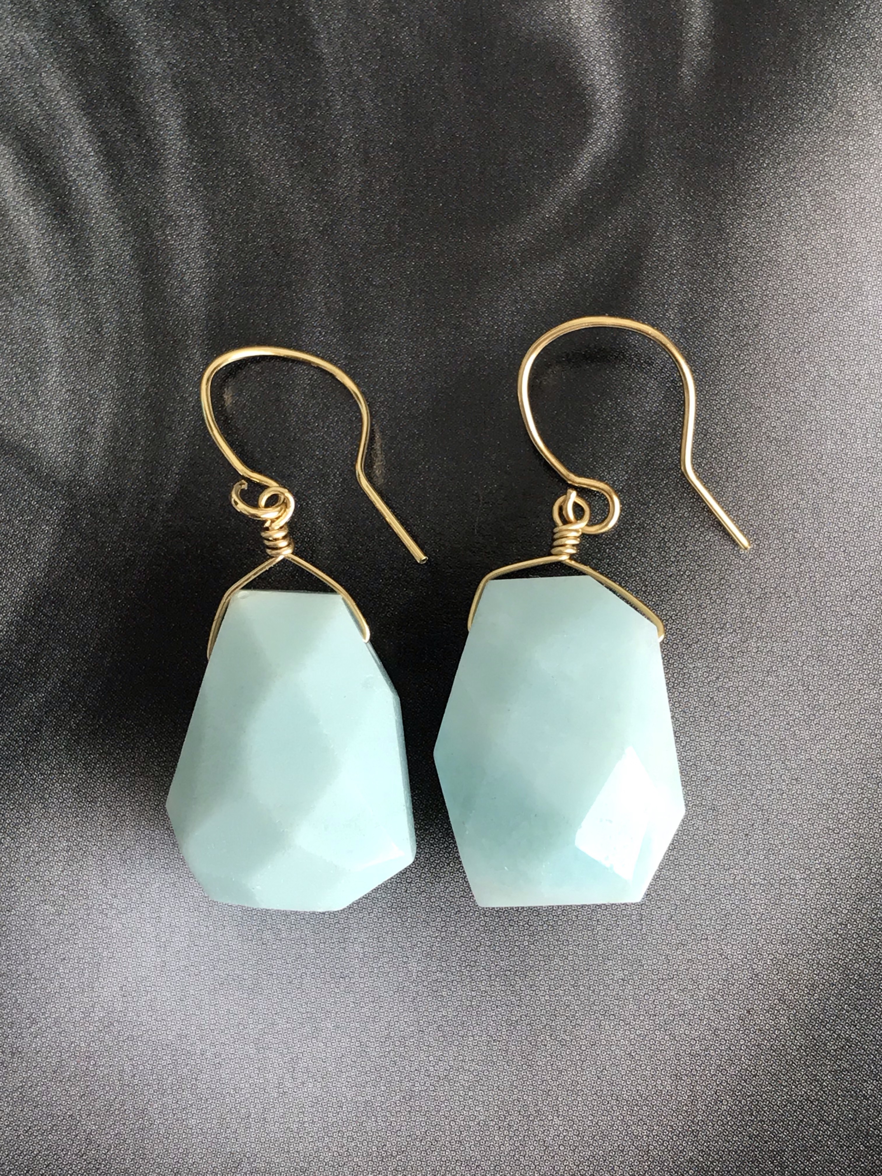 大粒アマゾナイト♚ピアス/ノンホールピアス