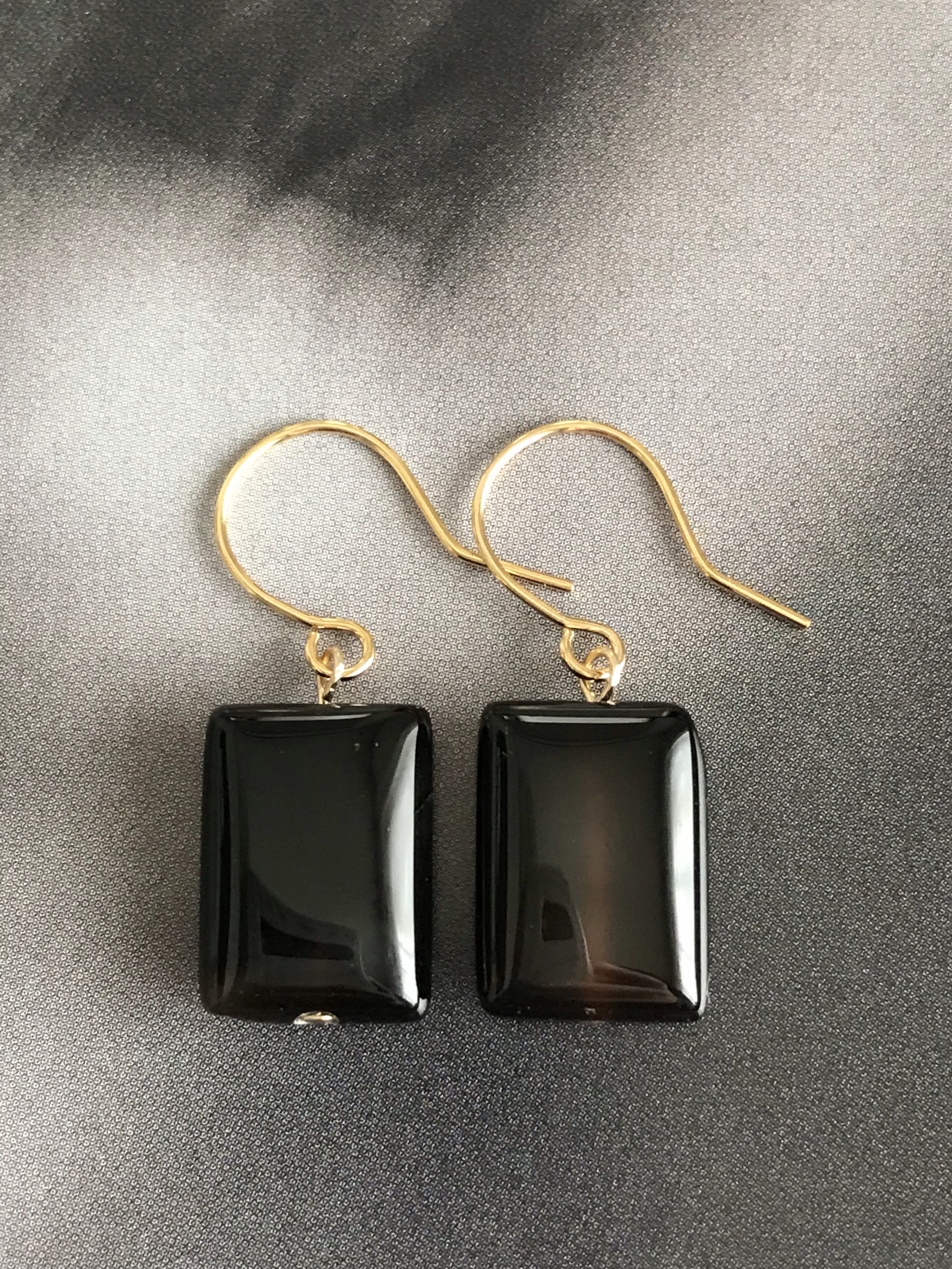 黒瑪瑙(ブラックオニキス)♚ピアス/ノンホールピアス