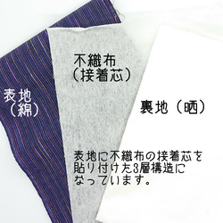 【再販】★送料無料★即納★伝統工芸品、有松鳴海絞りの贅沢すぎる大人用立体マスク。 4枚目の画像