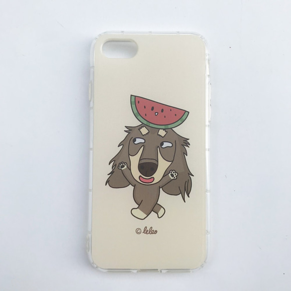 ダックスフンドの犬の携帯電話のケース[夏の日2] 2枚目の画像