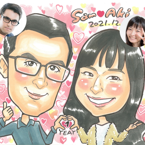 額付き♡Welcomeボード・似顔絵・Weddingボード 0_c154a3909d54743e4d9860a8e4c1