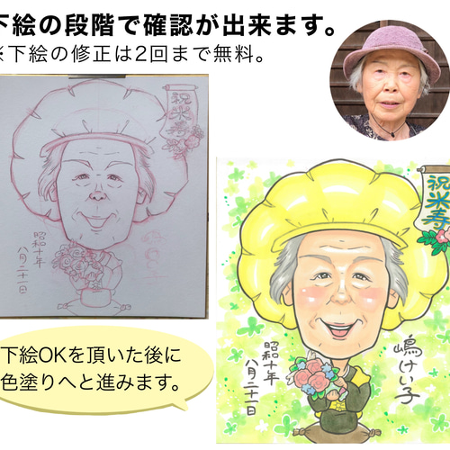 似顔絵ウェルカムボード♡結婚式や記念日に世界にひとつだけの
