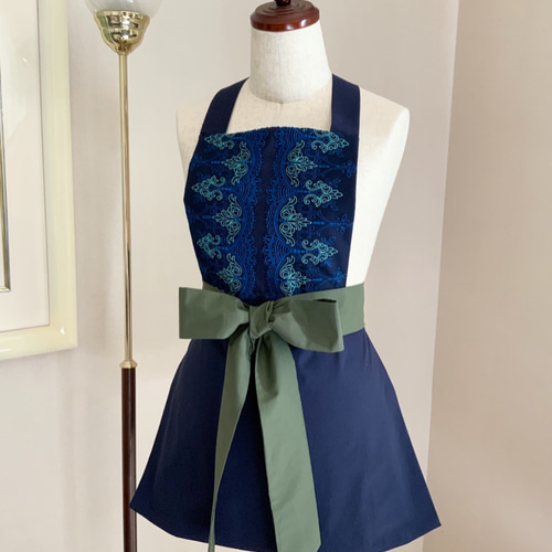 Apron Story サイドリボンギャザーエプロン 日本製 超軽量 撥水