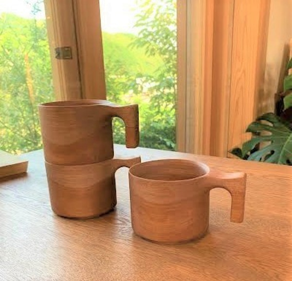 【※はなまま様専用ページ 】たっぷり入る 木製マグカップ　wooden mag　桜　0049 1枚目の画像
