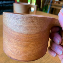 【※はなまま様専用ページ 】たっぷり入る 木製マグカップ　wooden mag　桜　0049 3枚目の画像