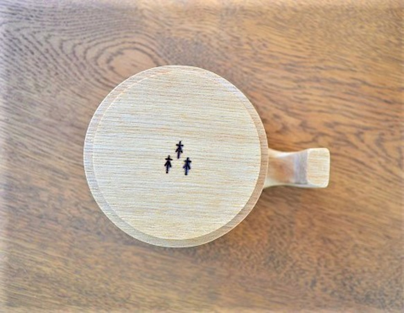 【☆人気です・父の日のプレゼントにも】たっぷり入る 木製マグカップ　タモwooden mag　タモ 0049 4枚目の画像