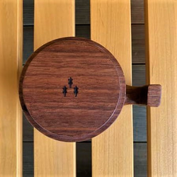 【☆人気です】たっぷり入る 木製マグカップ　wooden mag　ウオールナット0049 3枚目の画像