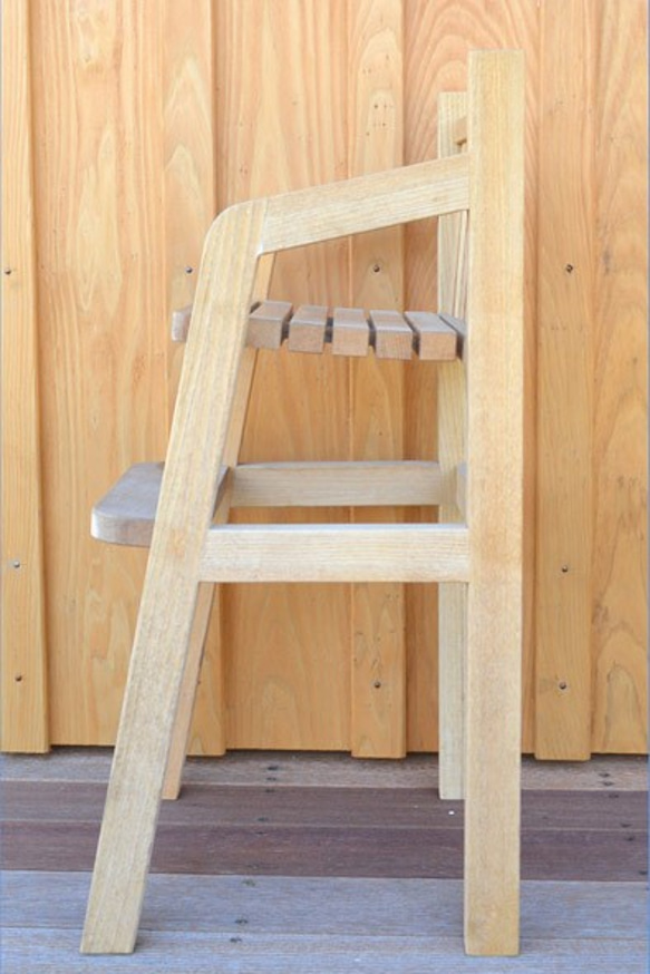 【受注製作】子ども用 高椅子　koushi-kumi hi-chair【送料無料】　楢(ナラ)　0026 3枚目の画像