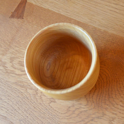 木でできた ほっこり湯呑み　wooden yunomi　タモ( アッシュ )　0017 3枚目の画像
