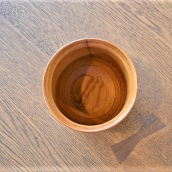 木でできた ほっこり湯呑み　wooden yunomi　欅　0017 3枚目の画像