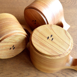 【  creemaギフト 】たっぷり入る 木製マグカップ　wooden mag　欅　0049 5枚目の画像