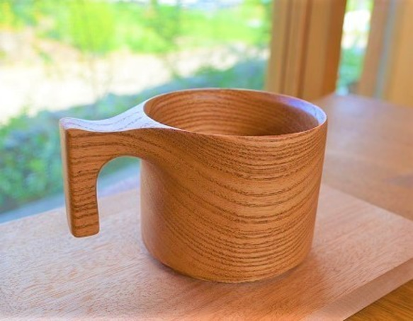 ☆木目が綺麗・プレゼントにも】たっぷり入る 木製マグカップ wooden