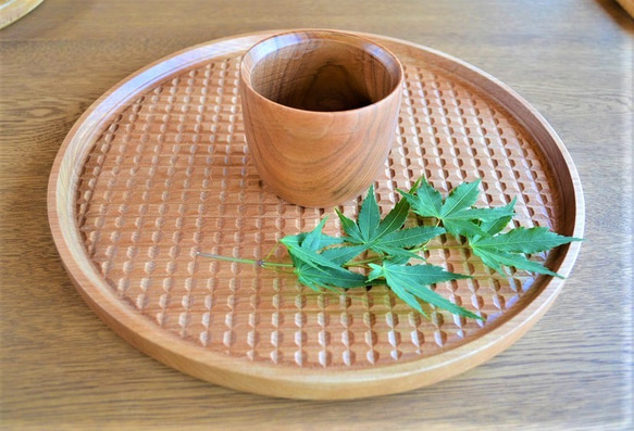 【※母の日のプレゼントにも】木でできた ほっこり湯呑み　wooden yunomi　山桜　0017 1枚目の画像