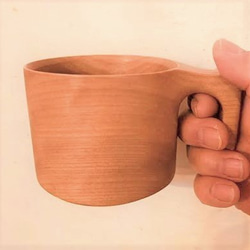 【☆人気です】たっぷり入る 木製マグカップ　wooden mag　桜　0049 2枚目の画像