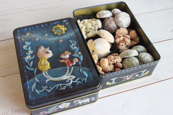 ネコとリス缶　ナッツのクリスタリゼとコロコロクッキー  お菓子のミカタ 8枚目の画像