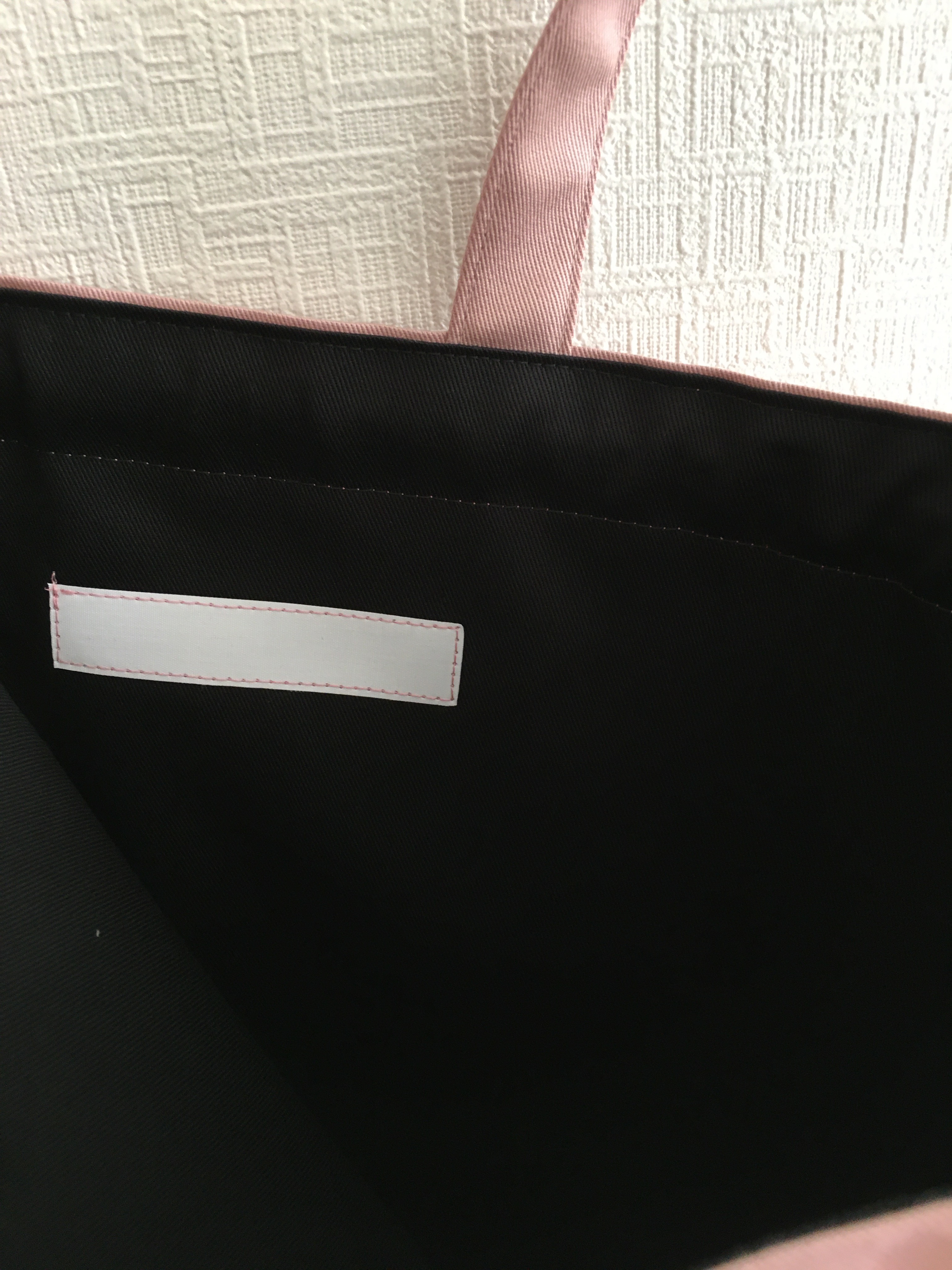 入園入学グッズ【サイズオーダー】ピンク&黒リボンのレッスンバック&体操着入れ&上履き入れ