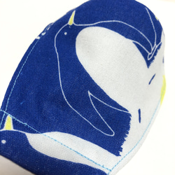 立体 晒し生地 マスク 選べるサイズ 【大人Ｍ・Ｌ】ペンギン 2枚目の画像