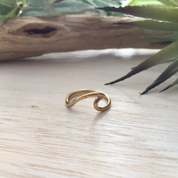24k gold plated Wave Ring 2枚目の画像