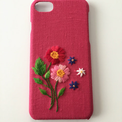 刺繍の花柄 iPhoneケース No.16 2枚目の画像