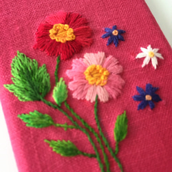 刺繍の花柄 iPhoneケース No.16 3枚目の画像