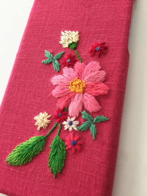 刺繍の花柄 iPhoneケース No.18 3枚目の画像
