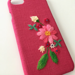刺繍の花柄 iPhoneケース No.18 4枚目の画像