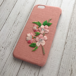 刺繍のサクラサク iPhoneケース No.24 1枚目の画像